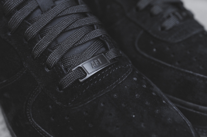 nike air force 1 all black suede
